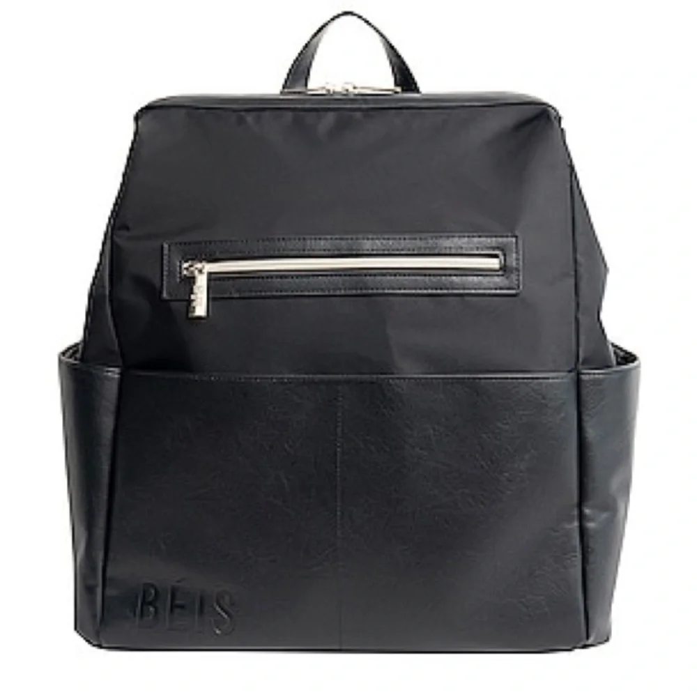 BÉIS Black Diaper Backpack – Stylish & Functional Baby (All purpose) Bag UB3